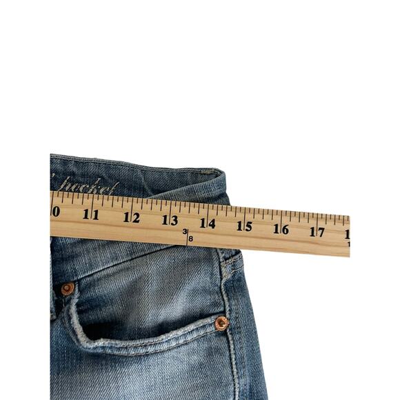 7 For All Mankind Size 28‎ Light Wash Low Rise Straight Jeans - Picture 6 of 8